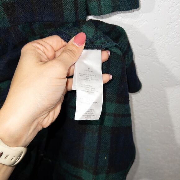 Youk Shim Won World Blue/Green Plaid Jacket Dress Size Free - Picture 4 of 7